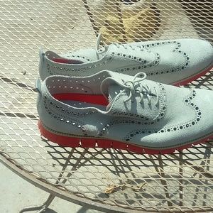 Off white and Orange Oxfords Cole Haan